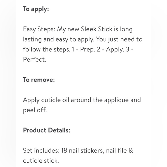 Set of 3 Sleek Stick UV Cured Long Lasting Nail Appliqués - Picture 4 of 8